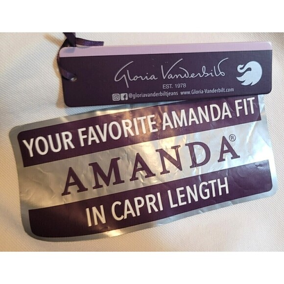 NWT Gloria Vanderbilt Amanda Capri Jean Classic White Stretch Denim - Size 4 - Picture 14 of 14